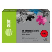 Набор чернил Cactus CS-GI490BK/M/C/Y GI-490, для Canon, 100мл, многоцветный